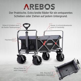 Arebos  Bollerwagen | Handwagen | Transportkarre | bis 100 kg | Klappbar 