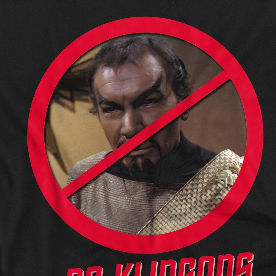 Star Trek No Klingons T-Shirt Stampata  