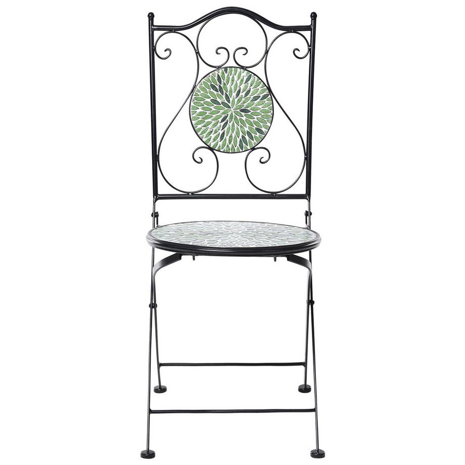 Beliani Lot de 2 chaises de jardin en Métal Rustique CIVATE  