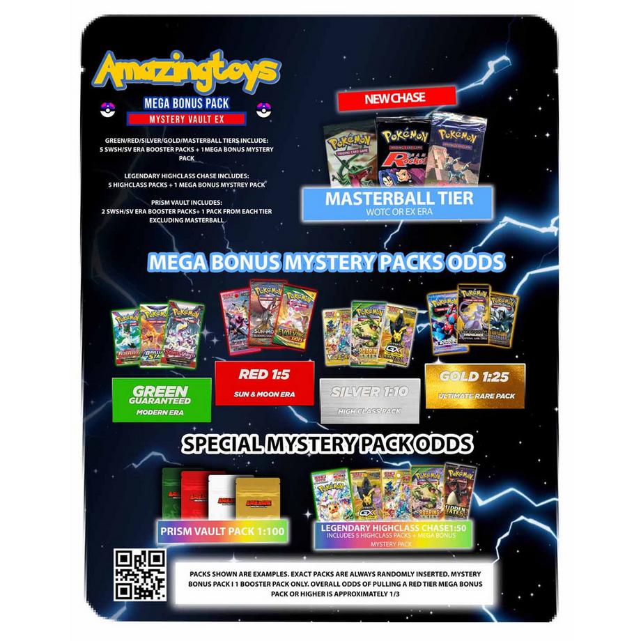 Pokémon  AMAZINGTOYS® Ultimate Mystery Vault EX Booster Pack - Wave 3 