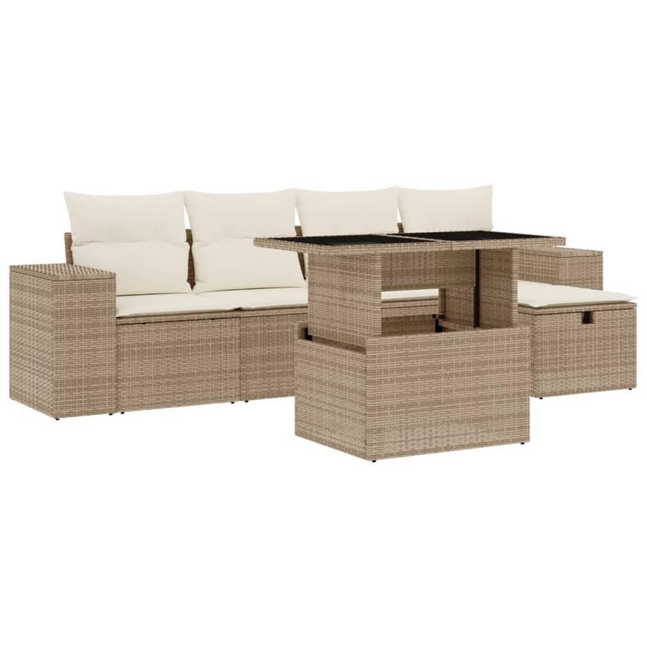 Ensemble de canapés de jardin rotin synthétique