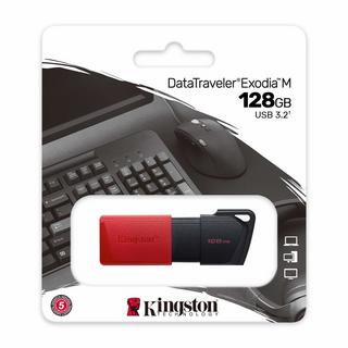 KINGSTON TECHNOLOGY  Kingston Technology DataTraveler 128GB USB3.2 Gen1 Exodia M (Schwarz + Rot) 
