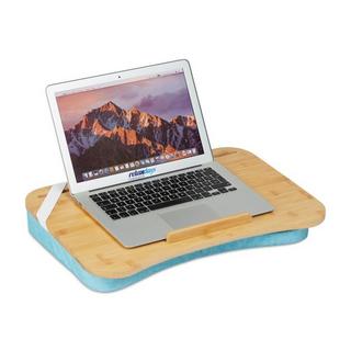 Northix  Bureau bleu avec plateau en bambou 