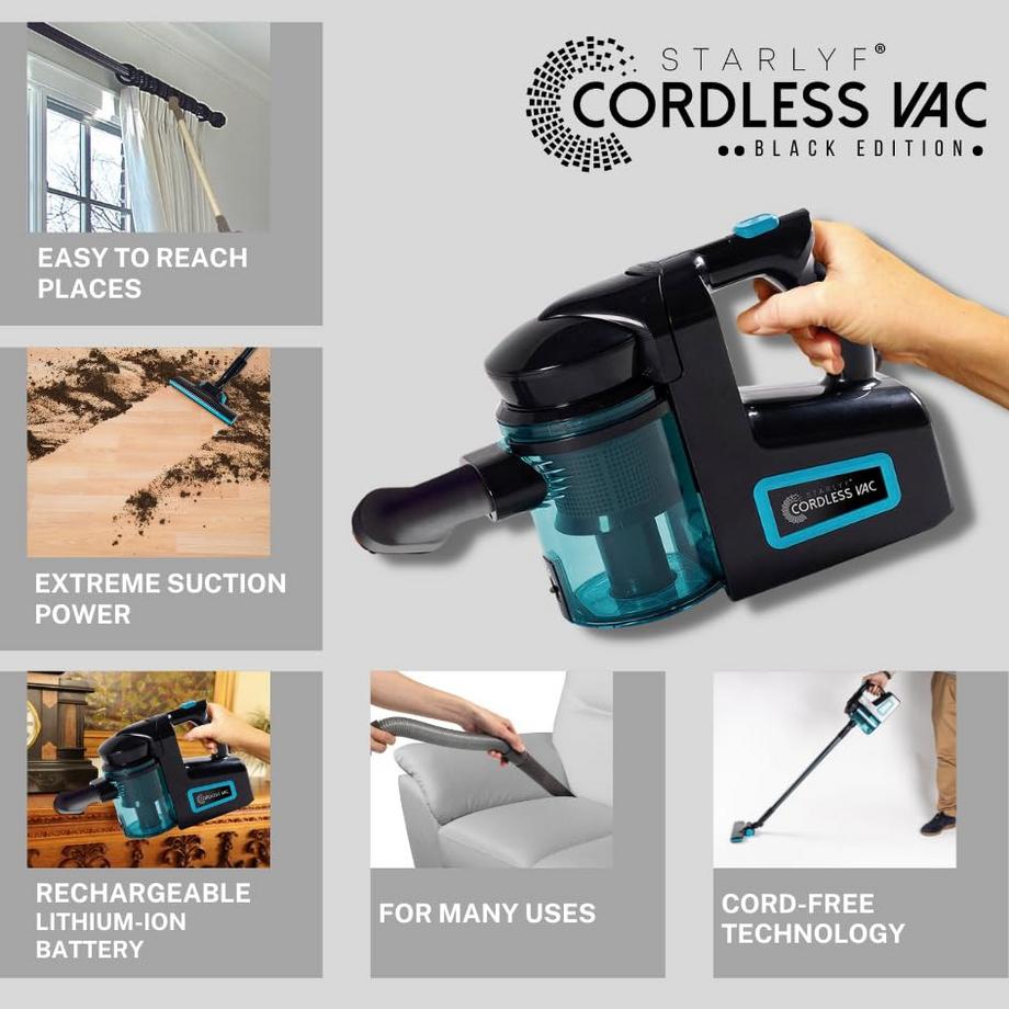 STARLYF Cordless Vac Black Edition-Aspirapolvere a batteria  