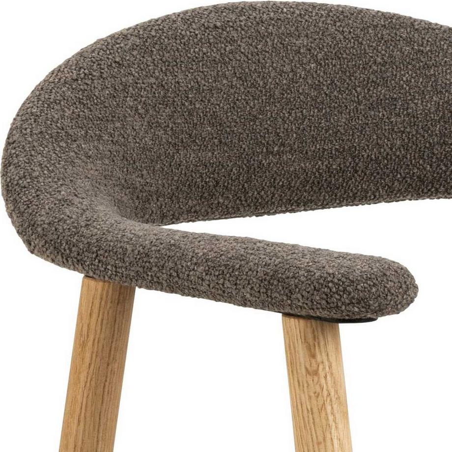 mutoni Chaise à accoudoirs Lando taupe (1 pièce)  