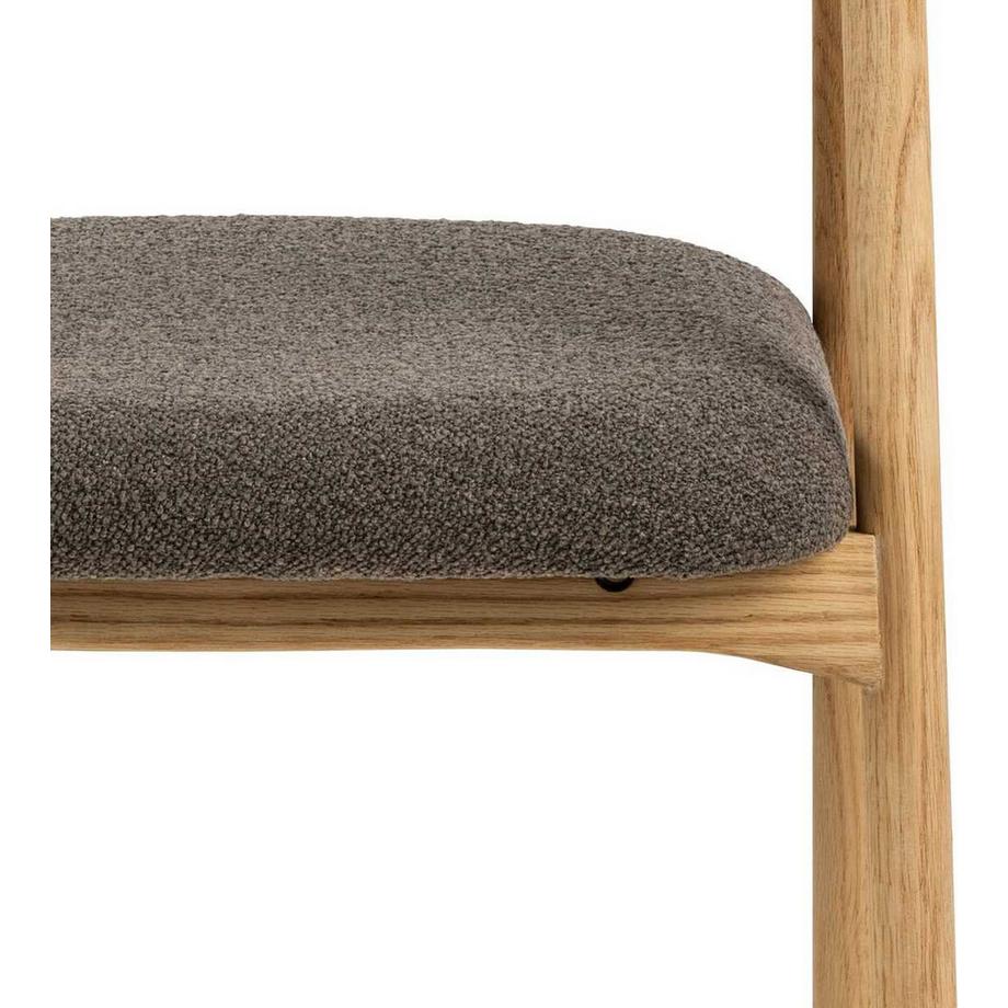 mutoni Chaise à accoudoirs Lando taupe (1 pièce)  