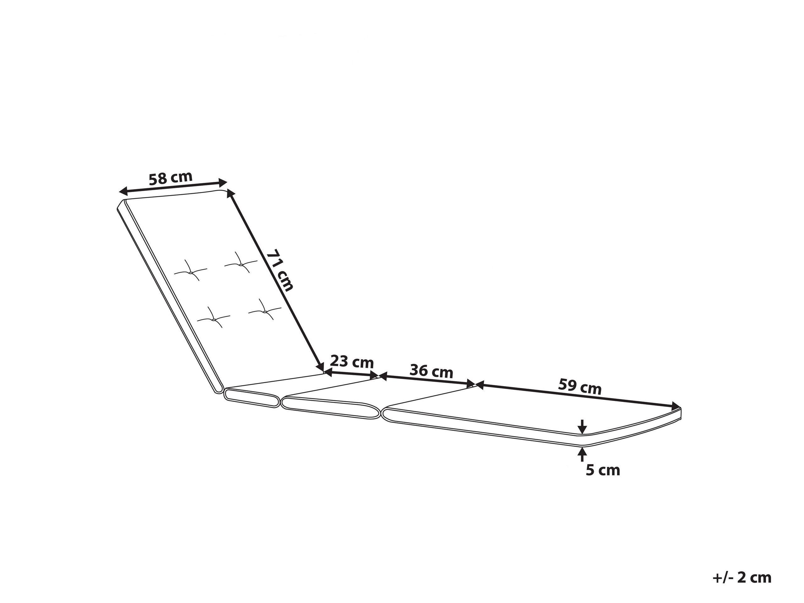 Beliani Cuscino per sdraio en Poliestere Classico TOSCANA  