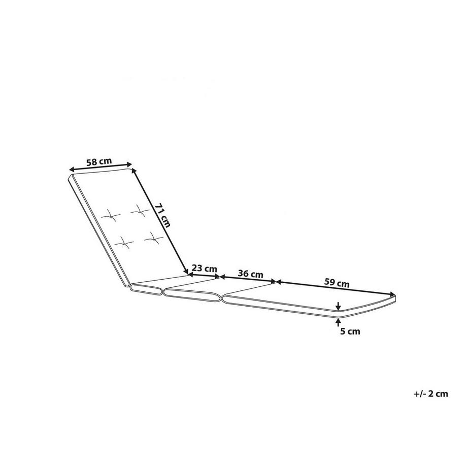 Beliani Liegenauflage aus Polyester Klassisch TOSCANA  