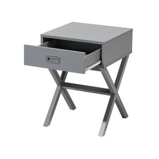 Beliani Nachttisch mit 1 Schublade aus MDF-Platte Modern MONROE  