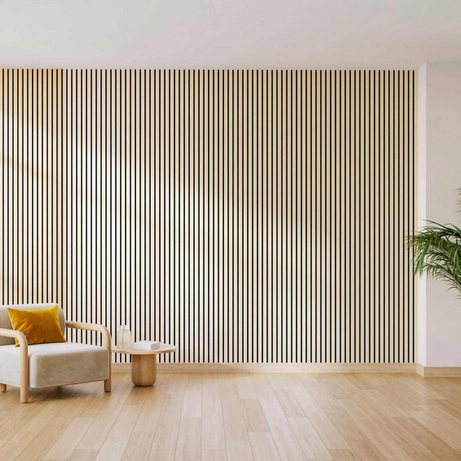 Arebos Panneaux acoustiques, lot de 2 Panneau mural aspect bois  