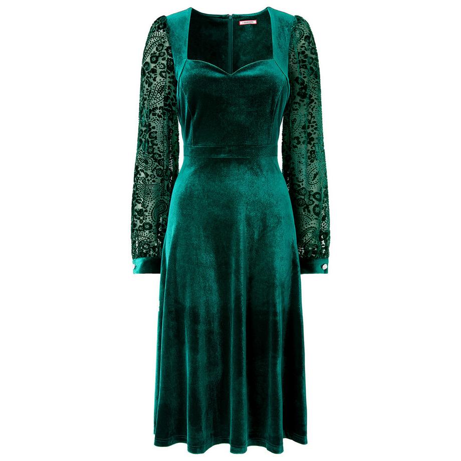 Joe Browns Robe en Velours Extensible Longueur Mollet  