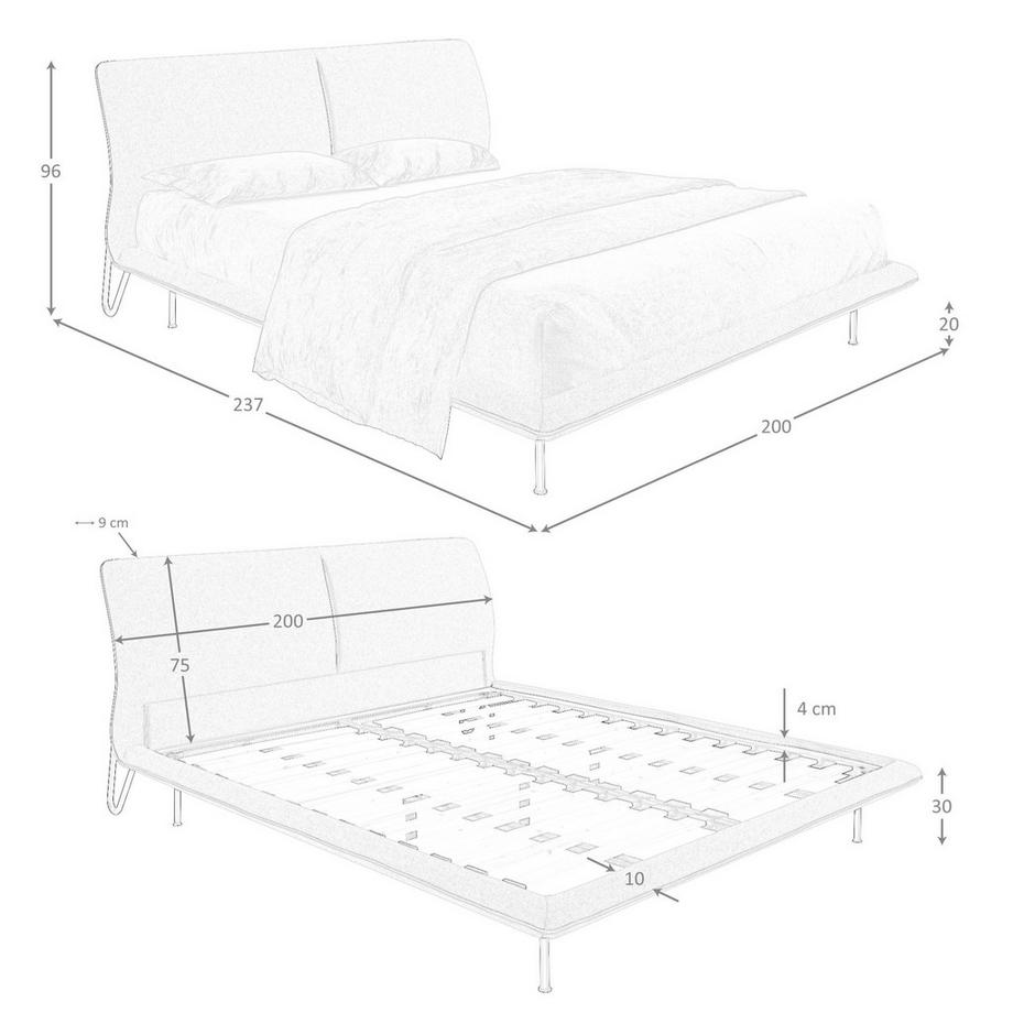 ANGEL CERDA Letto dal design moderno  