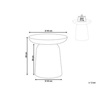 Beliani Table d'appoint en Métal Industriel TORRENS  