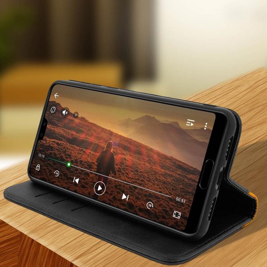 Avizar  Étui Folio Bicolore P20 Pro Noir 