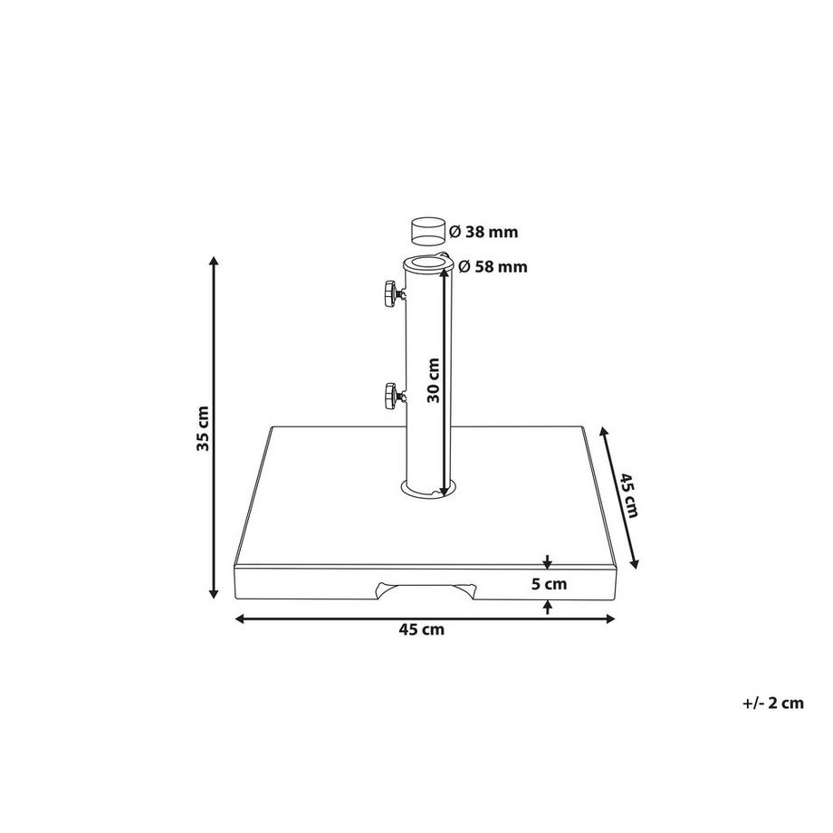 Beliani Base per ombrellone en Granito CEGGIA  