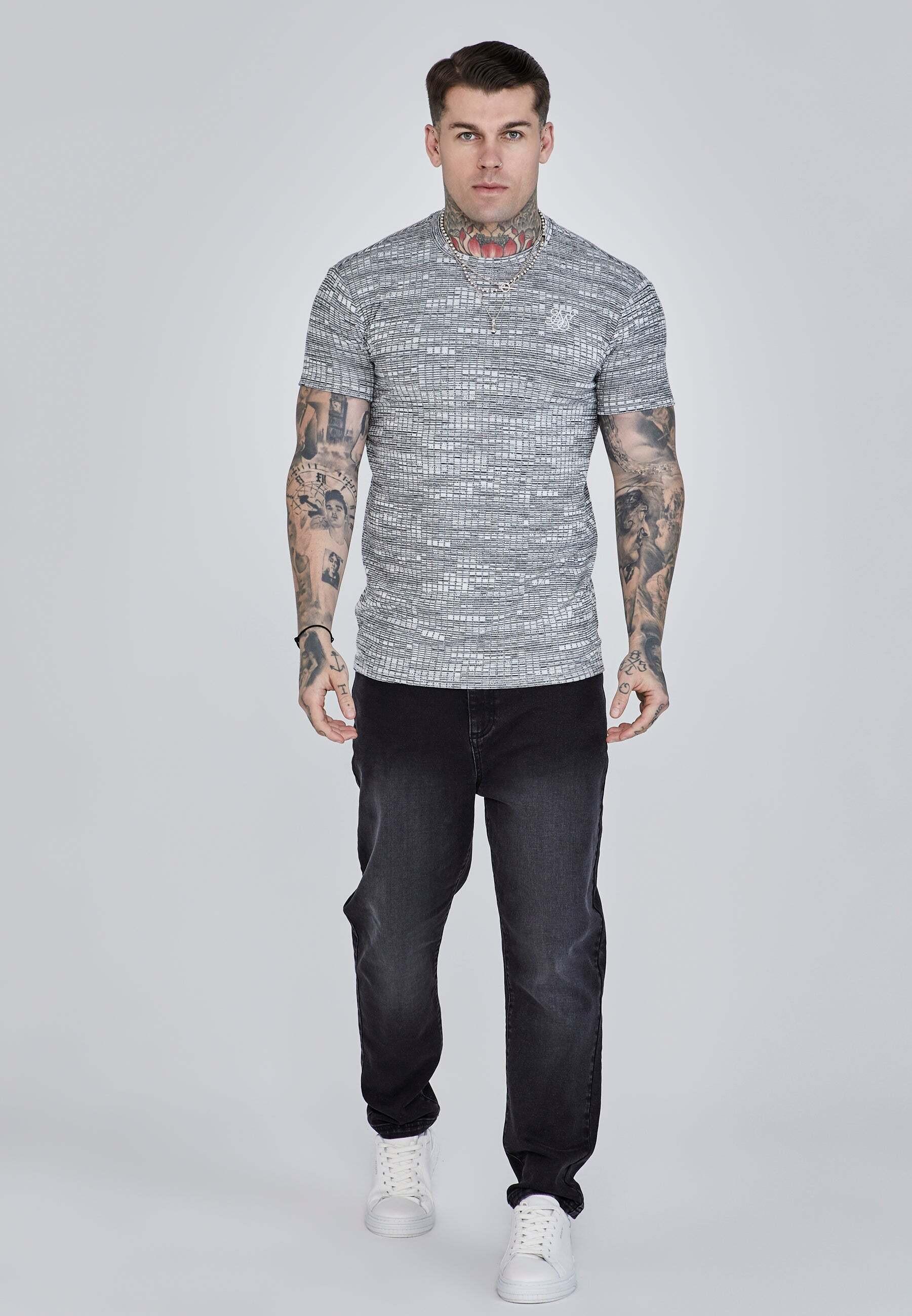 Sik Silk  T-Shirt Rib Knit T-Shirt 