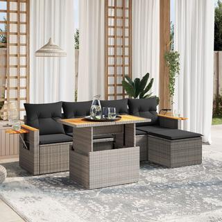 VidaXL set divano da giardino Polirattan  