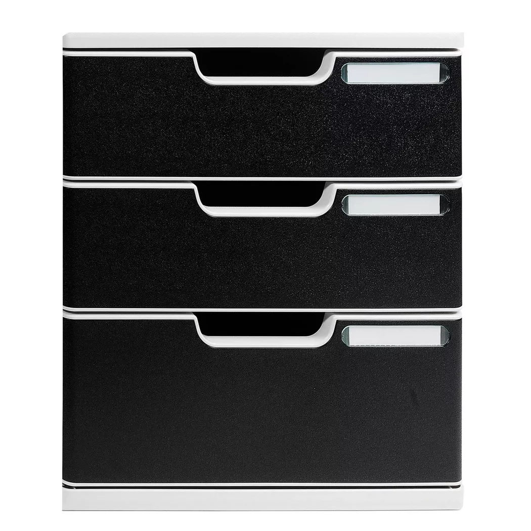 EXACOMPTA Module de classement MODULO, 3 tiroirs, noir