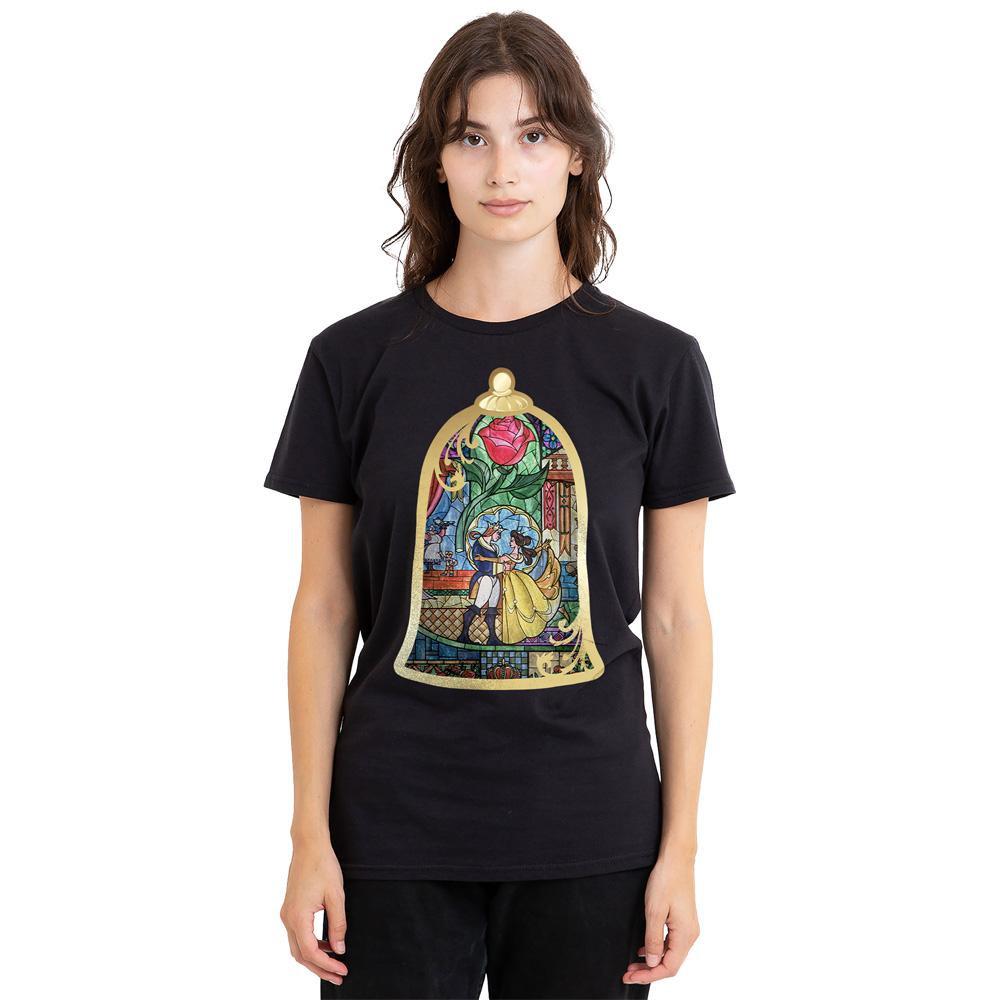 Beauty And The Beast T-Shirt Imprimé Vitrail  