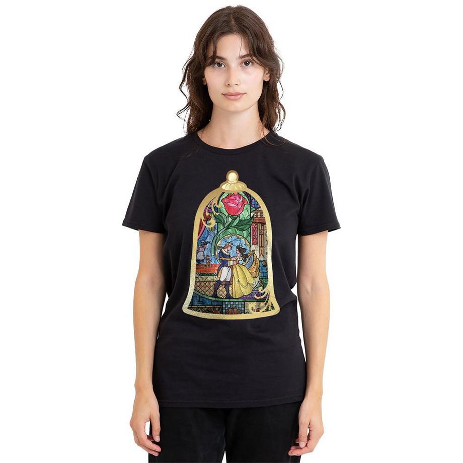 Beauty And The Beast T-Shirt Imprimé Vitrail  