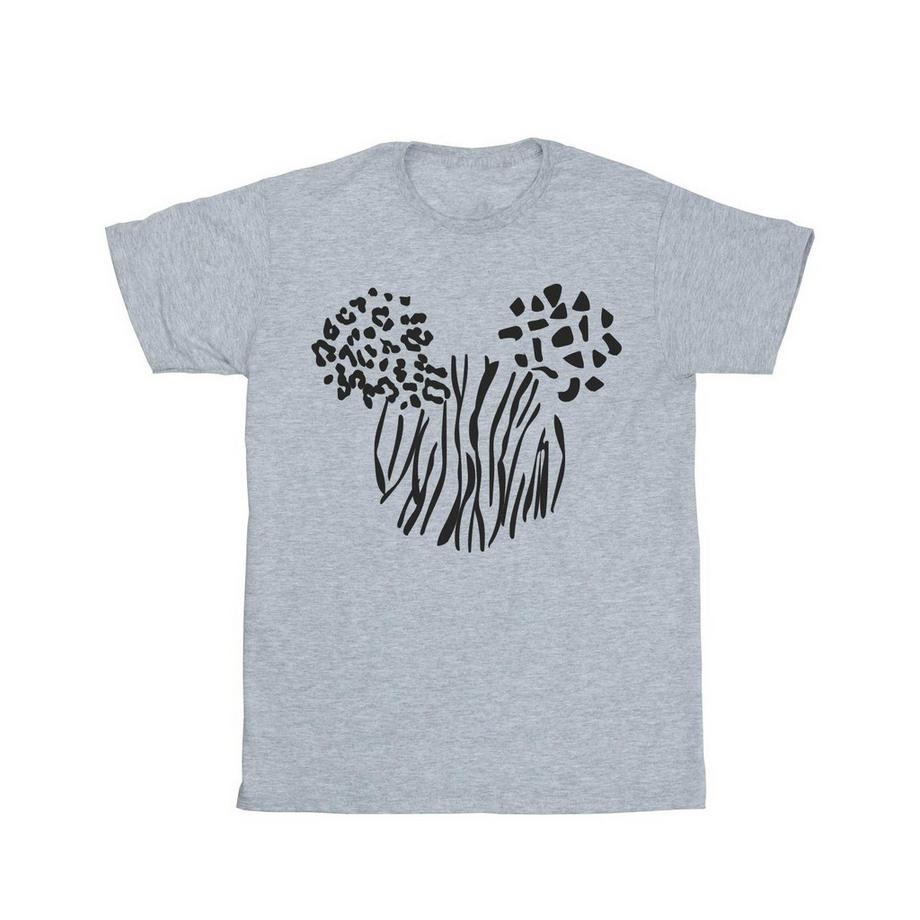 Disney Mickey Mouse T-Shirt Stampa Animale  