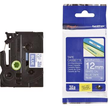 Cassetta nastro Brother TZe TZe-535 Colore Nastro: Blu Colore carattere:Bianco 12 mm 8 m