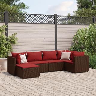 VidaXL set salotto da giardino Polirattan  