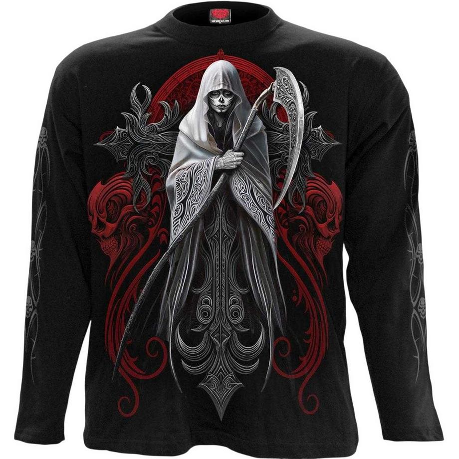 Reaperess T-Shirt, Rücken Und Ärmeldruck, Langärmlig