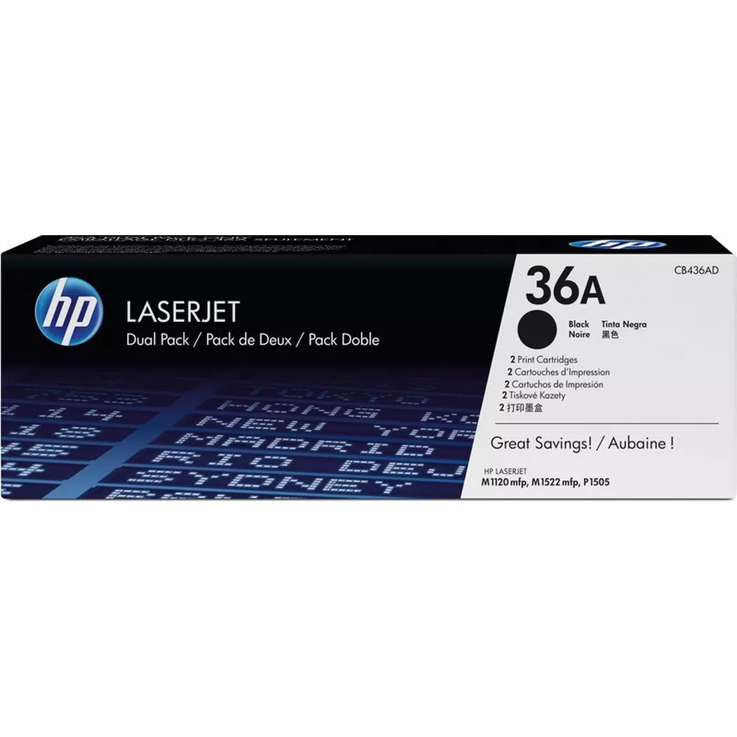 Hewlett-Packard – HP Toner-Modul 36A schwarz CB436AD LaserJet P1505 2 Stück, One Size