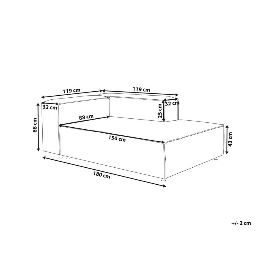 Beliani Chaiselounge (L) aus Bouclé Modern APRICA  