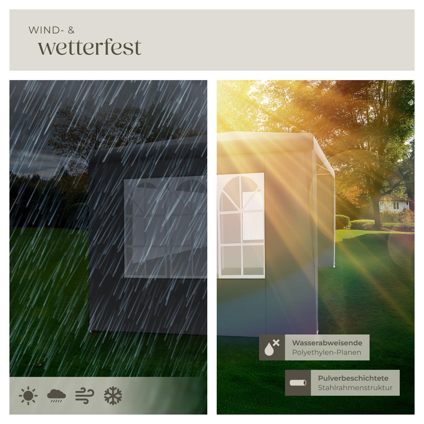 Tectake Pavillon BARINAS 3 x 3 m avec système d'emboîtement  