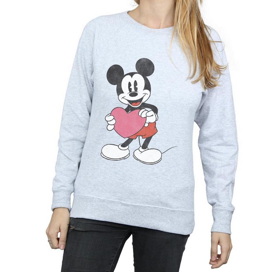 Disney Mickey Mouse Coeur Imprimé Sweatshirt  