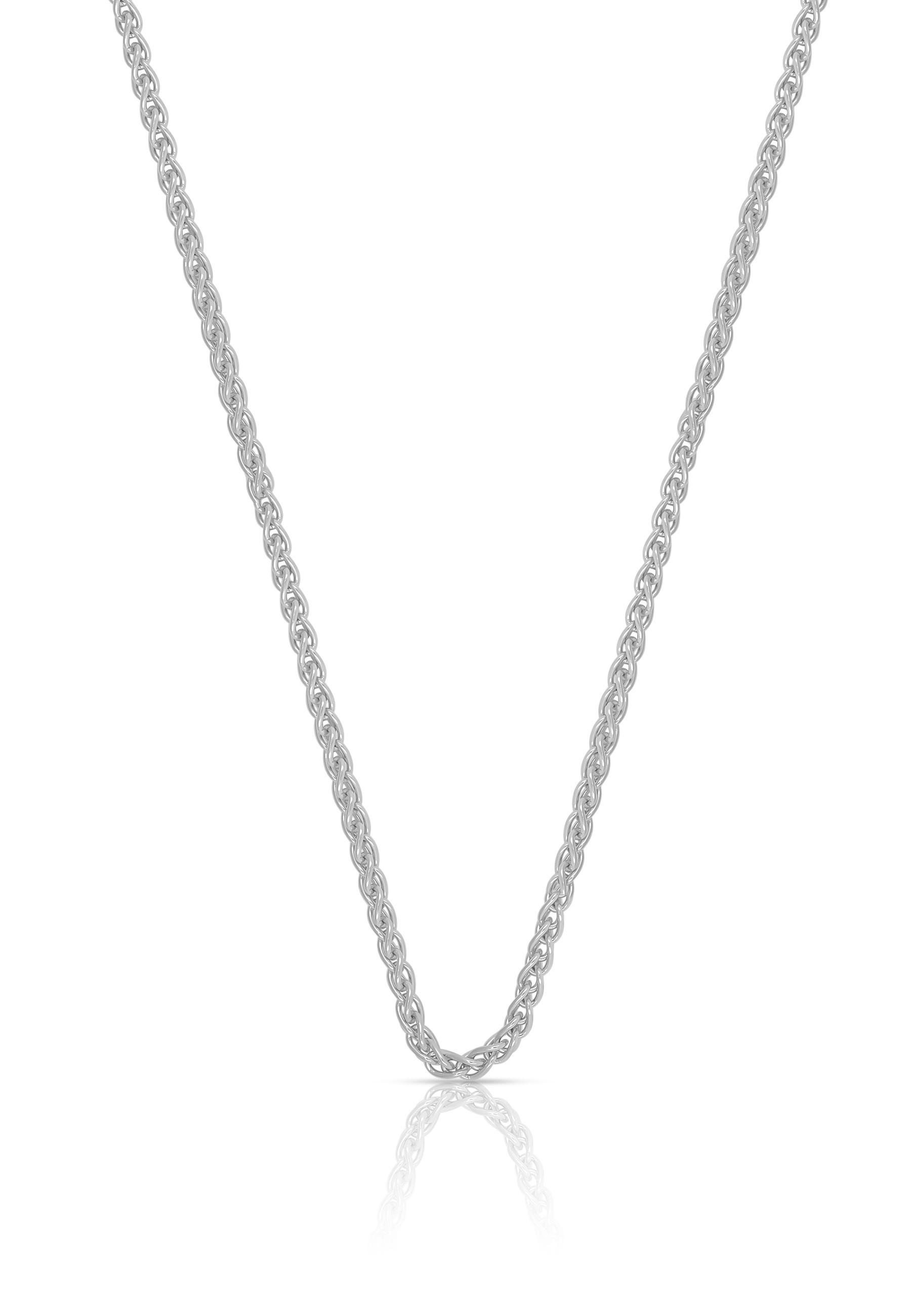 MUAU Schmuck  Collier palmier or blanc 750, 2.1mm, 38cm 