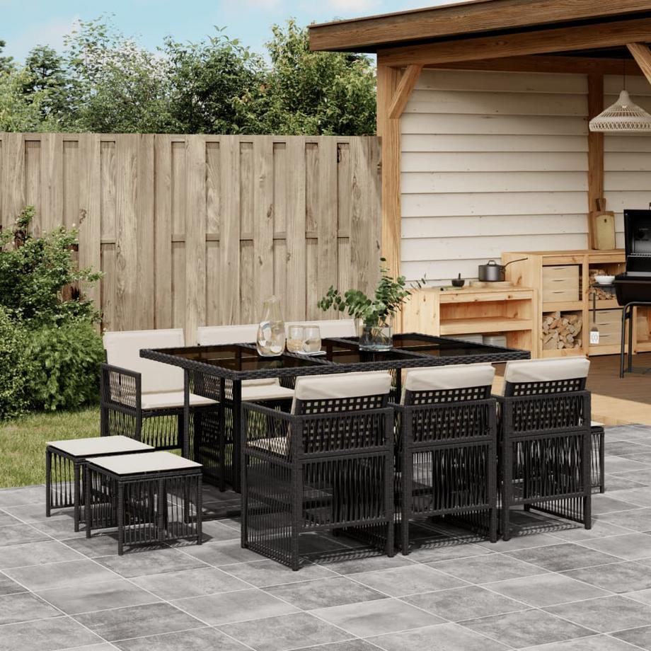 VidaXL set da pranzo da giardino Polirattan  