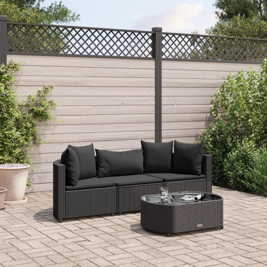 VidaXL set salotto da giardino Polirattan  