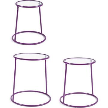 Table d&#039;appoint Magia violet (lot de 3)