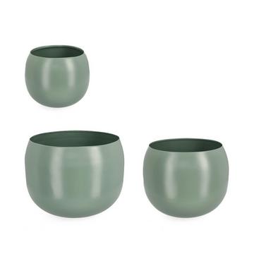 Portafiori Keyra verde salvia (set di 3)