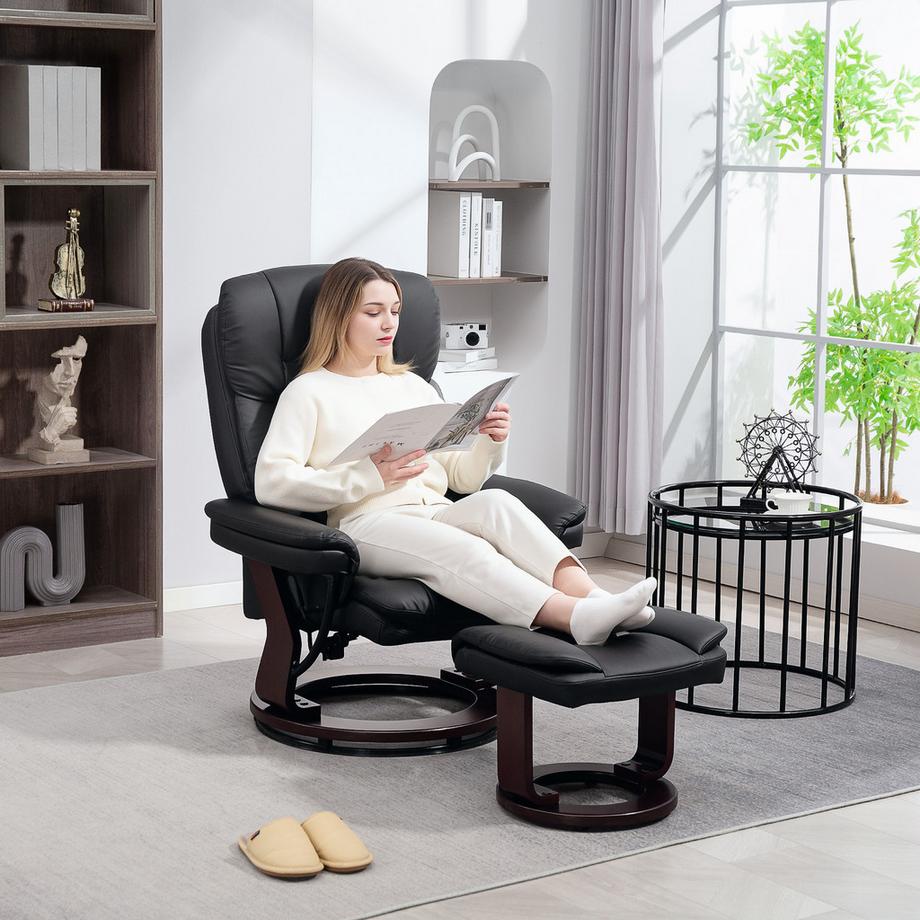 HOMCOM Relaxsessel mit Hocker  