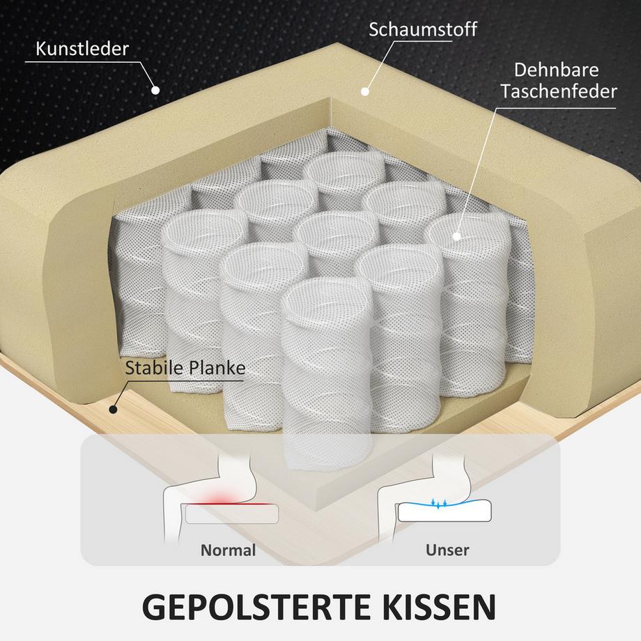 HOMCOM Relaxsessel mit Hocker  