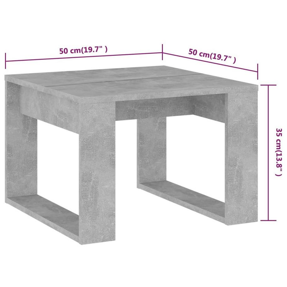 VidaXL Table d'appoint bois d'ingénierie  