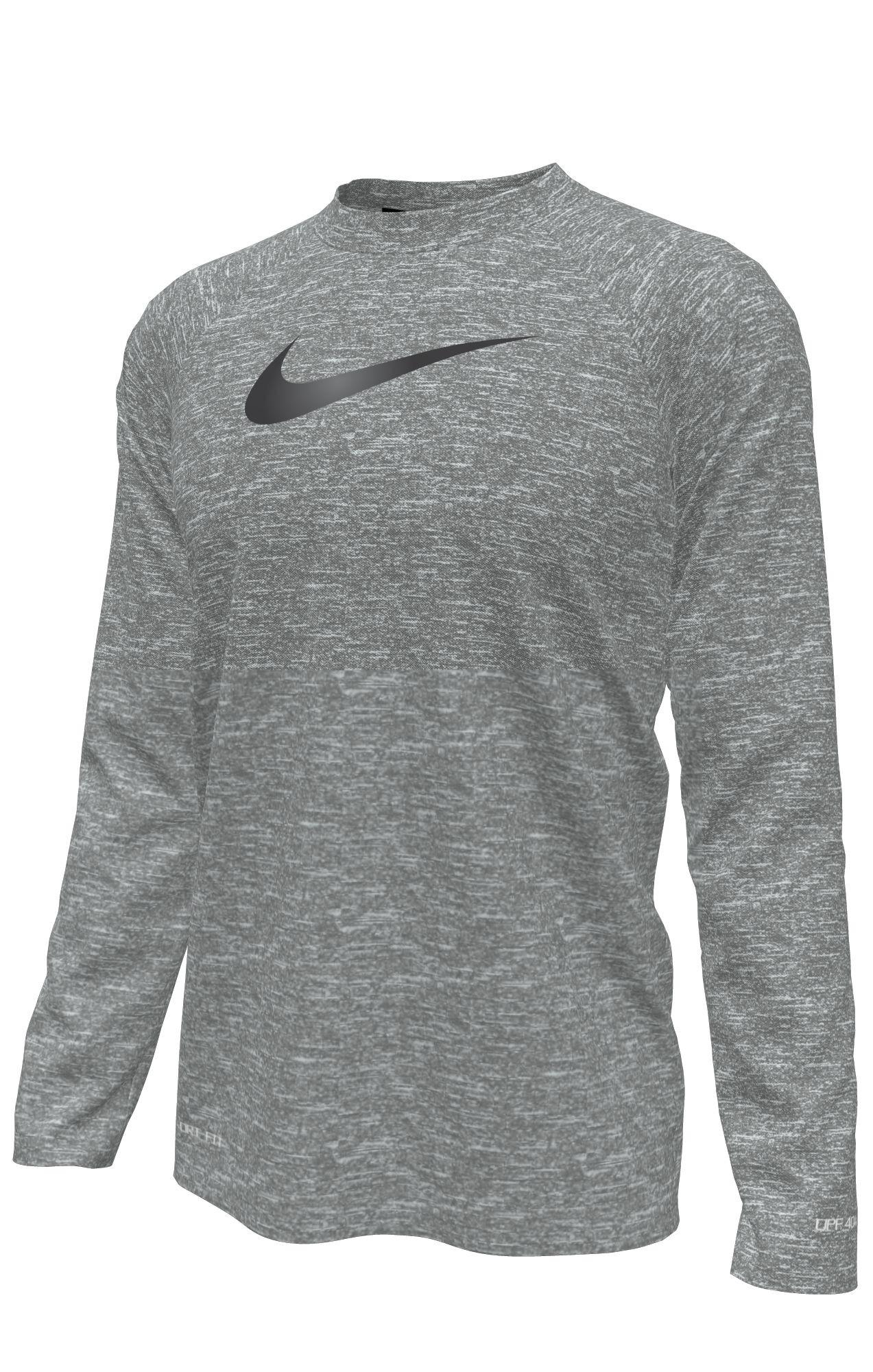 NIKE  NIKE HEATHER LONG SLEEVE HYDROGUARD 