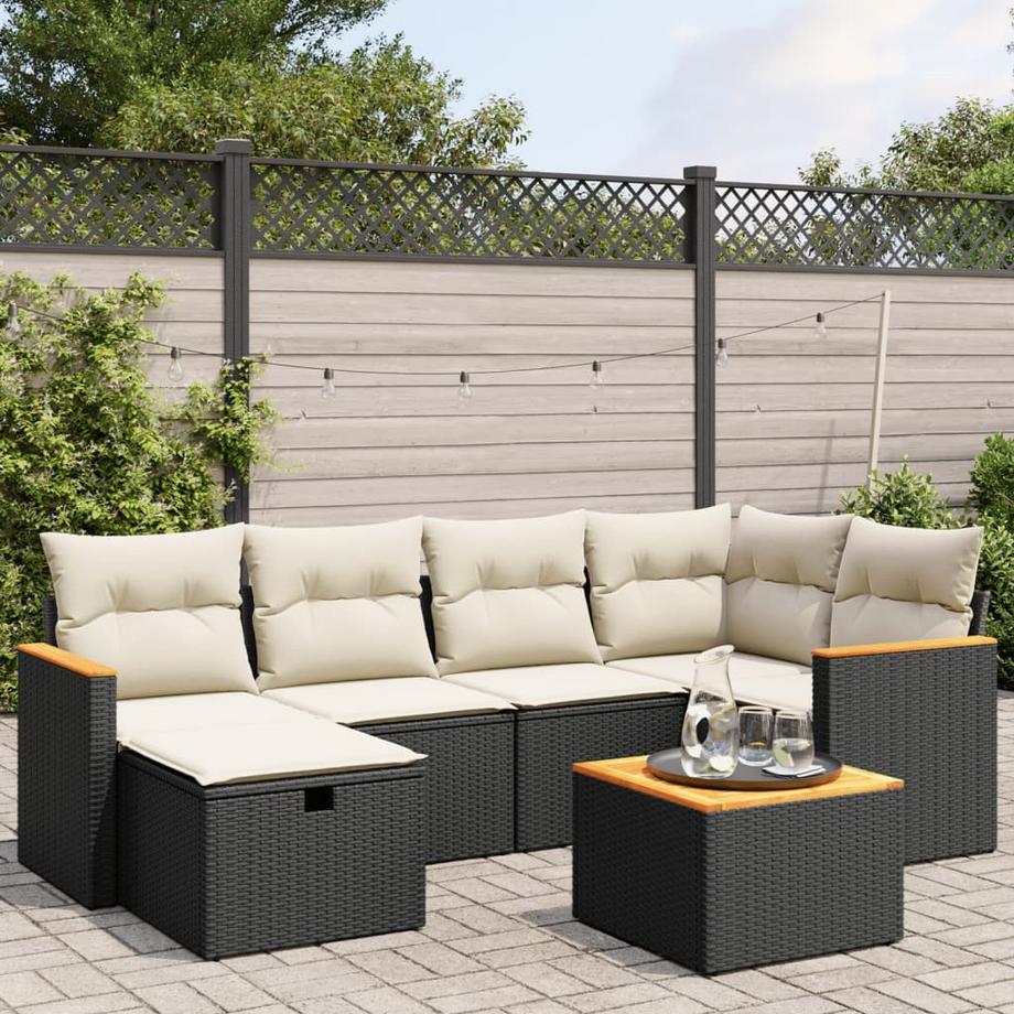 VidaXL set divano da giardino Polirattan  