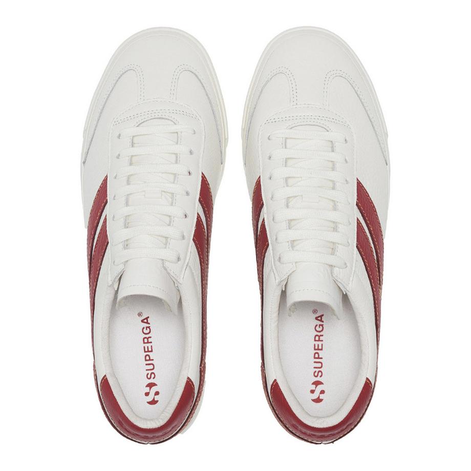 SUPERGA 4834 Club S Swallow Kontrast Detail Veganes Leder Sneakers  