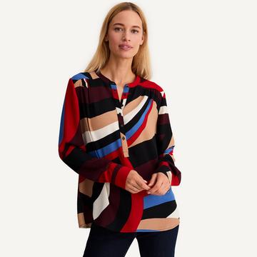 Bluse mit Henley-Ausschnitt