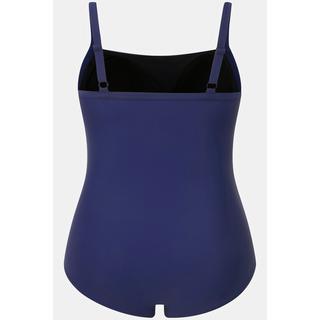 Ulla Popken  Maillot de bain avec drapé fantaisie. Bonnets souples. Matière recyclée. 