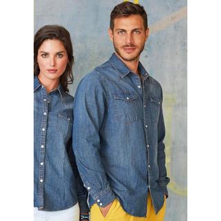 Kariban Denim Langarmhemd  