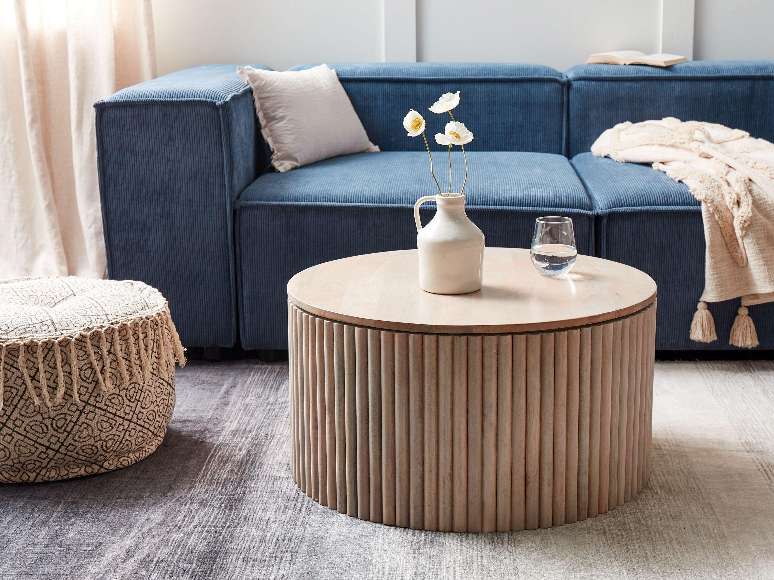 Beliani Couchtisch aus Mangoholz Klassisch KIRKWOOD  