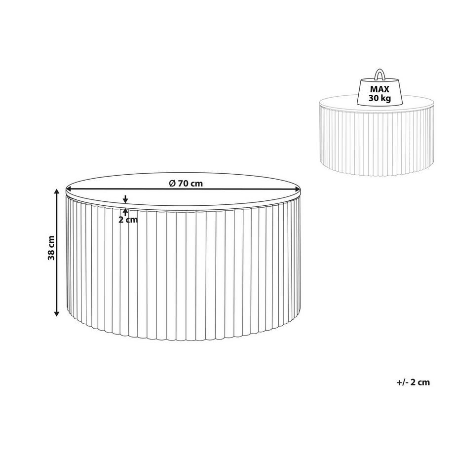 Beliani Tavolino da caffè en Legno di mango Classico KIRKWOOD  