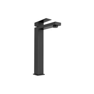 SHOWER DESIGN Rubinetto miscelatore meccanico quadrato in Inox spazzolato Nero opaco H31 cm - CANILAS  