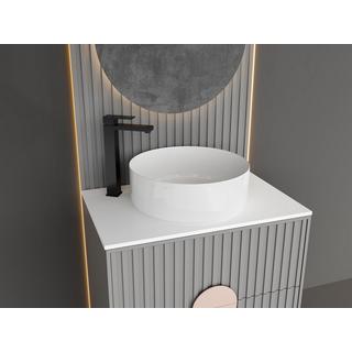 SHOWER DESIGN Rubinetto miscelatore meccanico quadrato in Inox spazzolato Nero opaco H31 cm - CANILAS  